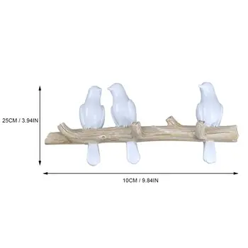 Montat Pe Perete Cuier | Păsări Pe Ramură De Copac Cuier Cu 3 Cârlige Pentru Haine, Pălării, Chei, Prosoape, Depozitare Haine Cuier